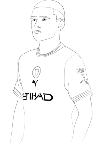 Phil Foden Coloring Page